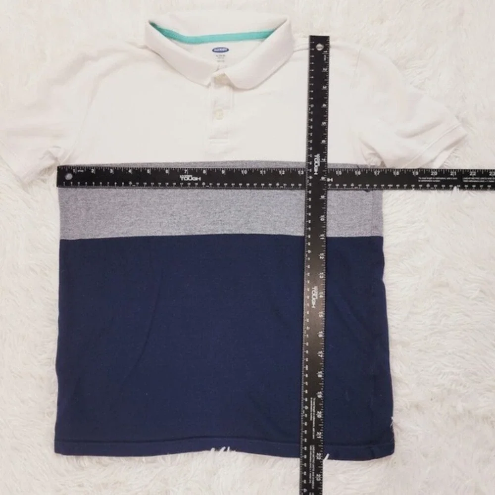 Old Navy Kids‎ XL 14-16 Colorblock Polo Shirt Short Sleeve Stretch